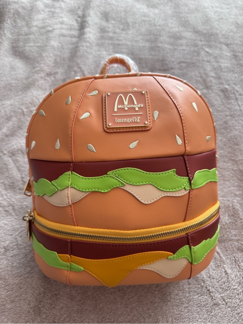 McDonald's Peach & Green Burger Mini Backpack by Loungefly